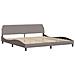 Letto con Materasso Tortora 200x200 cm in Tessuto - Foto miniatura 4