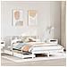 Letto Libreria senza Materasso Bianco 140x190 cm Legno di Pino - Foto miniatura 2