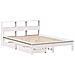 Letto Libreria senza Materasso Bianco 140x190 cm Legno di Pino - Foto miniatura 3