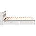 Letto Libreria senza Materasso Bianco 140x190 cm Legno di Pino - Foto miniatura 5