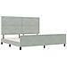 Struttura Letto Grigio Chiaro 200x200 cm in Velluto - Foto miniatura 3