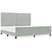 Struttura Letto Grigio Chiaro 200x200 cm in Velluto - Foto miniatura 4