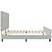 Struttura Letto Grigio Chiaro 200x200 cm in Velluto - Foto miniatura 9