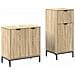 Set di mobili per il bagno con cassetto 2 pcs rovere sonoma - Foto miniatura 1