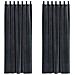 Tende con tende 2 pcs Grigio scuro 140 x 245 cm Velluto - Foto miniatura 1