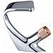 Rubinetto per lavabo da bagno, Blackswan, modello Waterfall M46, cromato /oro rosa, misura 19 cm - Foto miniatura 1