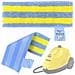 Panno In Microfibra Di Ricambio Compatibile Con Pulitori A Vapore Kärcher Sc1-sc5 Easyfix - Alta Assorbenza, Lavabile, Fissaggio A Strappo - Foto miniatura 1