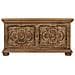 Tavolino Baule In Legno Marrone Fatto A Mano 100x100x47h - Foto miniatura 4