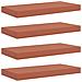 Scaffale da parete 4 pcs Rosso 50 x 23 x 4 cm Legno multistrato - Foto miniatura 1