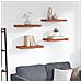 Scaffale da parete 4 pcs Rosso 50 x 23 x 4 cm Legno multistrato - Foto miniatura 2