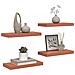 Scaffale da parete 4 pcs Rosso 50 x 23 x 4 cm Legno multistrato - Foto miniatura 3
