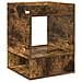 Tavolino Rovere fumé 40 x 40 x 56 cm Legno multistrato - Foto miniatura 7