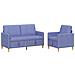 Set di Divani con Storage 2 pcs Blu jeans Poliestere - Foto miniatura 1