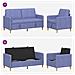 Set di Divani con Storage 2 pcs Blu jeans Poliestere - Foto miniatura 4