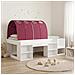 Letto con Tunnel 3 pcs Bianco e Rosso Legno ingegnerizzato - Foto miniatura 2