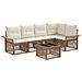 Set Divano da Giardino 6 pcs Beige polyrattan - Foto miniatura 1
