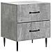 Armadio da Notte 2 pcs Grigio Cemento 43 x 34,5 x 47,5 cm - Foto miniatura 3