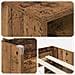 Struttura Letto Loft con Mobile 3 pz Legno antico - Foto miniatura 6