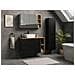 Mobile sottolavabo da 100 cm, Kaschmir, ripiano beige, Lavabo sospeso, Chiusura ammortizzata, Piano di lavoro effetto marmo bianco - Foto miniatura 2