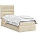 Letto con contenitore e materasso Crema 90 x 190 cm Tessuto - Foto miniatura 3