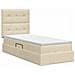 Letto con contenitore e materasso Crema 90 x 190 cm Tessuto - Foto miniatura 9