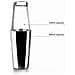 62285 - Shaker per cocktail Boston in acciaio inox, shaker professionale con 2 bicchieri - Foto miniatura 2