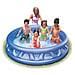 58431NP Piscina Triangoli Soft Blu per Bambini 188x46 cm - Foto miniatura 1