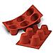 Stampo muffin 6 cavita 8cm classic terracotta silicone - Foto miniatura 3
