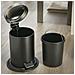 Cestino Con Pedale Acero Nero 3 L 361732419 - Foto miniatura 2