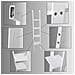 Libreria, scaffale Scala, bianco, 4 Ripiani Frg15-w - Foto miniatura 4