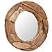Specchio Decorativo In Legno Di Teak 80 Cm Rotondo - Foto miniatura 1