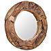 Specchio Decorativo In Legno Di Teak 80 Cm Rotondo - Foto miniatura 3