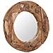 Specchio Decorativo In Legno Di Teak 80 Cm Rotondo - Foto miniatura 5