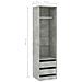 Armadio Cassetti Grigio Cemento 50x50x200 cm Legno Multistrato - Foto miniatura 6