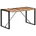 Tavolo Da Pranzo 140x70x75 Cm Legno Massello Finitura Sheesham - Foto miniatura 1