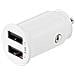 Caricabatteria Da Auto Usb 12/24 V, Doppia Porta Usb-a, 2,4 A, 12 W, Bianco - Foto miniatura 1