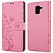 Cadorabo Custodia Compatibile Con Samsung Galaxy J6 2018 In Rosa Fiore - Coperchio Protettivo In Design Floreale Con Chiusura Magnetica, Funzione Stand E Slot Per Carte - Foto miniatura 8