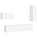 Set Mobili Porta TV 4 pz Bianco in Legno Multistrato - Foto miniatura 1