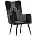Poltrona Wingback Marrone E Grigia In Vera Pelle - Foto miniatura 1