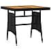 Set Da Pranzo Per Giardino 5 Pz In Polyrattan Nero - Foto miniatura 5