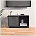 Mobile Porta Tv Grigio 74x35x44 Cm In Legno Massello Di Pino - Foto miniatura 6