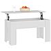 Tavolino Da Salotto Bianco 101x49x52 Cm In Legno Multistrato - Foto miniatura 7
