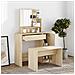 Set Tavolo Da Toeletta Rovere Sonoma 86,5x35x136 Cm - Foto miniatura 1
