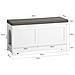 Cuccia Per Gatti Con Ciotola Per Gatti In Acciaio Inossidabile Panca Con Seduta Casetta Per Gatti Bianco 90x36x44cm Fsr136-w - Foto miniatura 2