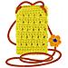 Borsetta A Tracolla All'uncinetto Per Smartphone, Fiore Serie Flowerweave Gialla - Foto miniatura 1
