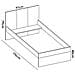 Letto Per Bambini Duranno, Struttura Con Secondo Lettino Estraibile, Letto Singolo Per Cameretta, 196x97h79 Cm, Bianco E Rovere - Foto miniatura 3