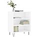 Credenza Bianco Lucido 57x35x70 Cm In Legno Multistrato - Foto miniatura 3