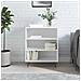 Credenza Bianco Lucido 57x35x70 Cm In Legno Multistrato - Foto miniatura 1