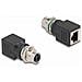 Adattatore M12 X-coded Femmina A 8 Pin A Rj45 Femmina Dritto - Foto miniatura 1