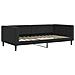 Divano Letto Estraibile Con Cassetti Nero 100x200 Cm In Velluto - Foto miniatura 2